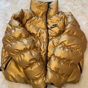 Nike Gold Puffer Jacket